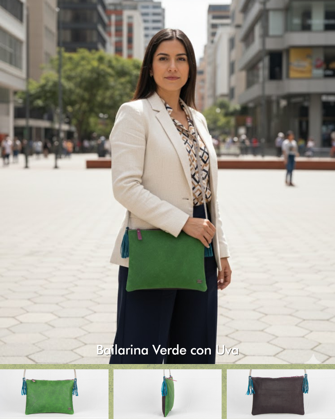 Bolso de Cuero Vintage "Bailarina" | Bandolera Retro | Hecho en Colombia