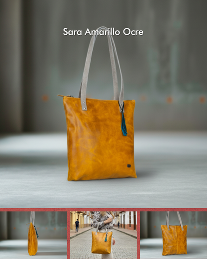 Bolso Sara en cuero – retro/vintage | Edición única
