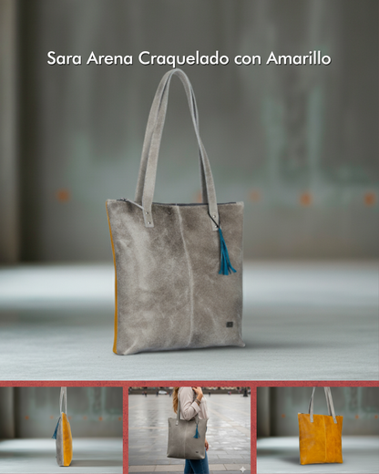 Bolso Sara en cuero – retro/vintage | Edición única
