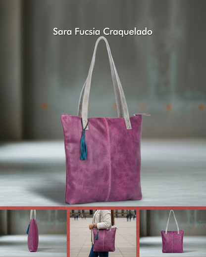 Bolso Sara en cuero – retro/vintage | Edición única