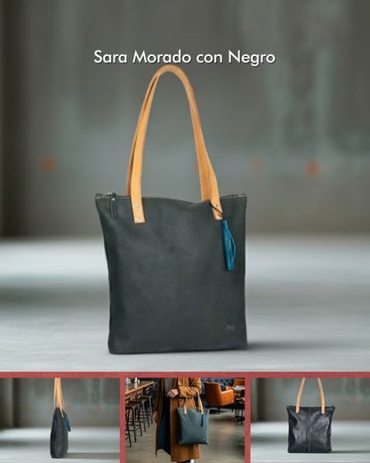 Bolso Sara en cuero – retro/vintage | Edición única