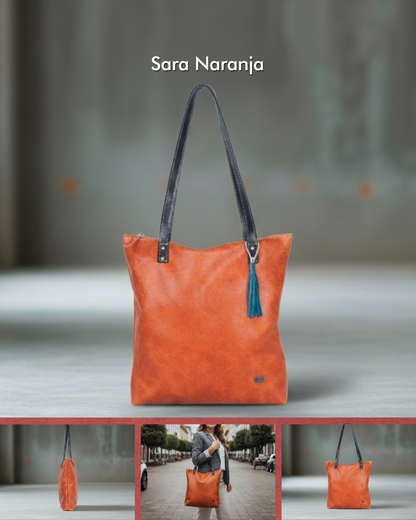 Bolso Sara en cuero – retro/vintage | Edición única