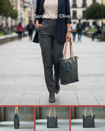 Bolso Sara en cuero – retro/vintage | Edición única